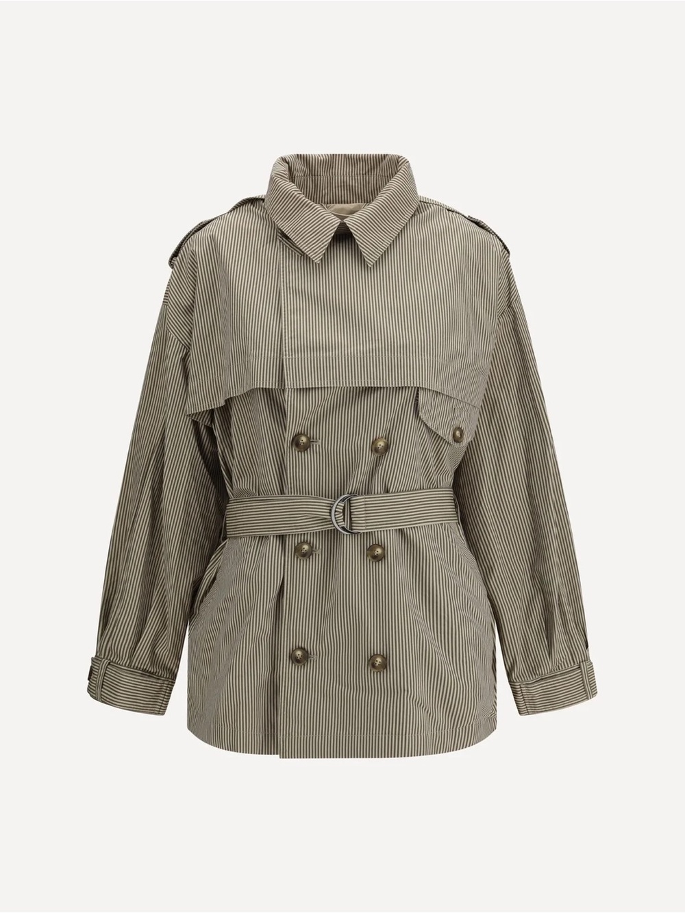 NWT Isabel Marant Etoile Claya Jacket Trench Coat Beige Khaki 38 US 6 Medium - Picture 5 of 16